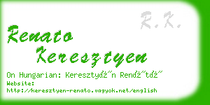 renato keresztyen business card